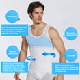 thumbnail image 5 of Lilgiuy Men's Buckle Adjustment Belly Shaper Corset Waist Corset Chest Belly Belt Stereotype Vest Invisible Breathable White,14 Fall Fashion for 2022 Spring Winter, 5 of 5