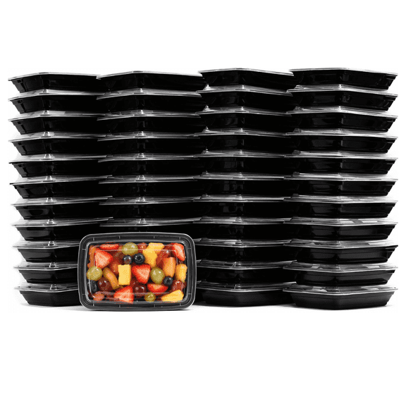 28 oz Meal Prep Containers with Lids, Reusable Airtight Leakproof Food Storage Boxes, Microwave, Freezer and Dishwasher Safe - 10 Pack