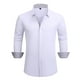thumbnail image 1 of Blusa y camisa de manga larga con cuello vuelto para hombre, estilo informal, con botones y cuello liso, de poliéster., 1 of 2