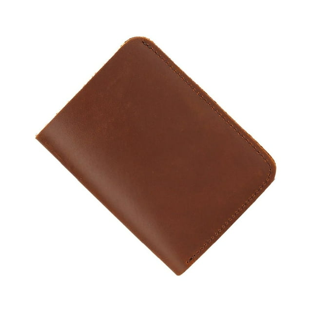 pitrice 1/2/3 Men Wallet Money Clips Bag Coin Pocket Purse Cowhide Card Holder Short Fashionable for Office Driver License Case Brown vertical design 3PCS