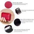 thumbnail image 4 of Credit Card Holder RFID Leather Mini Card Wallet Purse with Zipper for Women Men (Red wine), 4 of 5