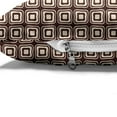 thumbnail image 4 of Geometric Pet Bed, Tribal Motifs with Concentric Squars Abstract Aboriginal Patterns, Resistant Pad for Dogs and Cats Cushion with Removable Cover, 24" x 39", Seal Brown and Champagne, by Ambesonne, 4 of 4
