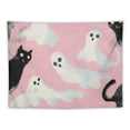 thumbnail image 5 of Orinice Ghost Faces Black Cat Spooky Tapestry Wall Hanging Unique Style for Home Decor Living Room Bedroom Apartment Farmhouse Dorm Halloween Decoration 40x60inch, 5 of 6