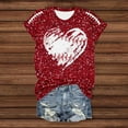 thumbnail image 4 of Women Game Day Tee Funny Football Glitter Print T-Shirt Casual Short Sleeve Tops 2025 Squad Sport Season Tops, 4 of 5