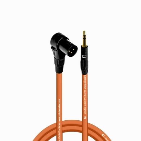 Columber Cable - Right Angle 3-Pin XLR Male to 3.5 TRS Male 3-Pin Connector