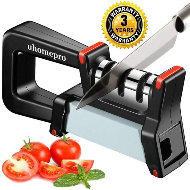 Knife and Scissor Sharpener, 2021 NEW Kitchen Knife Sharpener, 3Stage
