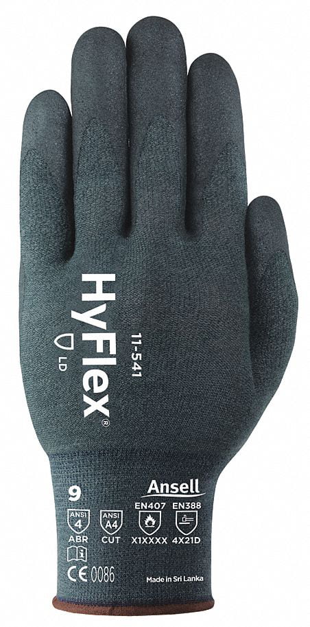 ANSELL 11-541 Cut Resistant Gloves,10-1/8in L,11,PR 