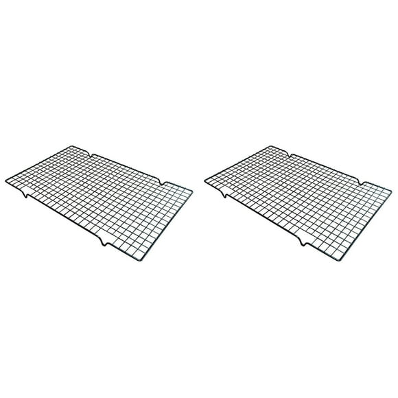 Kingtowag (Dishwasher Rack for Cookie Sheet), 2Pcs Oven and Dishwasher Safe Baking Rack, Grid Wire Rack for Roasting and Drying, Stainless Steel Construction, Perfect for Half Sheet Pan