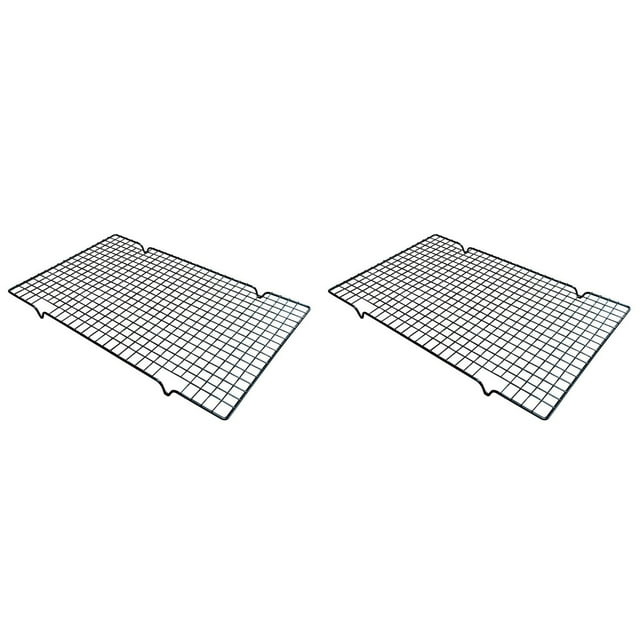 Kingtowag (Dishwasher Rack for Cookie Sheet), 2Pcs Oven and Dishwasher Safe Baking Rack, Grid Wire Rack for Roasting and Drying, Stainless Steel Construction, Perfect for Half Sheet Pan