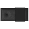 thumbnail image 3 of Oregon 42 inch Wide Storage Ottoman Bench with Tray in Distressed Black Vegan Leather, 3 of 12