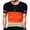 Orange, variant on Summer Fashion Men's T Shirt Casual Patchwork Short Sleeve T Shirt Mens Clothing Trend Casual Slim Fit Hip-Hop Top Tees 5XL