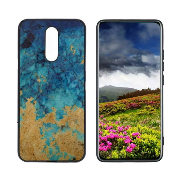 Marble-216 Phone Case, Degined for LG K12 Plus Case Men Women, Flexible Silicone Shockproof Case for LG K12 Plus