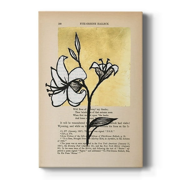 Floral Diary IV Premium Gallery Wrapped Canvas - Ready to Hang