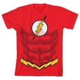 thumbnail image 6 of The Flash Lightning Bolt Youth Red Graphic Tee-Small, 6 of 7