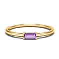 thumbnail image 1 of East-West Stackable Baguette Birthstone Ring - Amethyst (February), 1 of 5