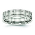 thumbnail image 1 of Stainless Steel Brushed and Polished Ridged 6.00mm Band Size 6, 1 of 6
