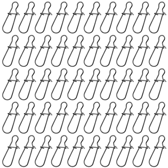 50Pcs Easy Snapping Fishing Hook Quickly Change Fishing Snapping Clip Lures Connector Hook Pin Fishing Accessories