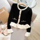 thumbnail image 1 of Cárdigan dulce para Mujer, ropa con cuello redondo, túnica de manga acampanada, suéter de punto Vintage con volantes, abrigo, jersey coreano para Mujer, 1 of 5