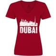 thumbnail image 3 of Inktastic Dubai City Skyline with Grunge Women's V-Neck T-Shirt, 3 of 5