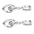 thumbnail image 2 of Pendientes colgantes de Oro blanco Bling Bling para Mujer 1 par de Pendientes de gota, 2 of 11