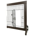 thumbnail image 6 of TRIXIE Expandable Wooden Freestanding Pet Gate with Pet Door, Expands to 71" Wide, Brown, 6 of 7