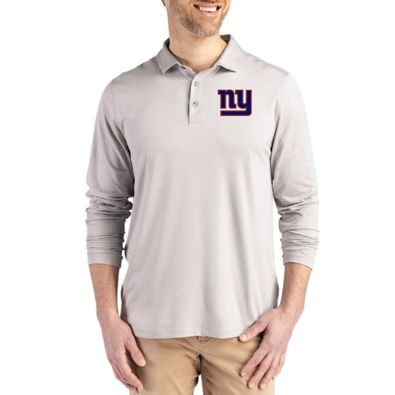 Men's Cutter & Buck Gray New York Giants Coastline Epic Comfort Eco Recycled Polo