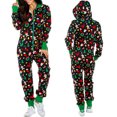 thumbnail image 3 of Pyjama de Noël à Capuche pour Femmes - Chaud, Doux et Confortable une Pièce pour les Fêtes, 3 of 5