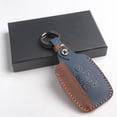 thumbnail image 2 of Leather Car Key Fob Case Cover Holder For Jaguar XE XF XJ F-Pace F-Type Leather Keychain Fob Holder Keyring Bag, 2 of 7