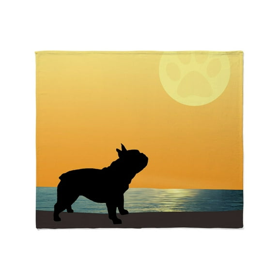 CafePress - French Bulldog Surfside Sunset Throw Blanket - Soft Fleece Throw Blanket, 50"x60" for All Ages