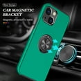 thumbnail image 2 of for iPhone 13 Mini Case, 360° Rotatable Ring Holder Kickstand Dual Layer Military-Grade Drop Tested Protection Support Car Holder Mount Magnetic Absorbing Bumper Phone Case, Darkgreen, 2 of 7