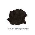 thumbnail image 3 of Wosthever Parches de flores para reparación de chaquetas sin planchar, conjunto de herramientas de parches de rosas negras, doméstico para sábanas, Tela de costura y artesanía B4R-B-1-1 Negro/XL Wosthever HA060774-08, 3 of 6