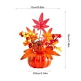 thumbnail image 5 of Clearance Fall Artificial Pumpkin Centerpiece, Sunflower Maple Berry Floral Arrangement, Table Mantel Decor for Thanksgiving, 5 of 5