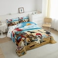 thumbnail image 3 of Manfei Pet Dogs Lover Full Size Comforter Sets,Hawaii Sea Beach Bedding Comforter Set,Lovely Puppy Bedding Sets For Girls Boys,Breathable Bedroom Decor Reversible,3-Piece, 3 of 8
