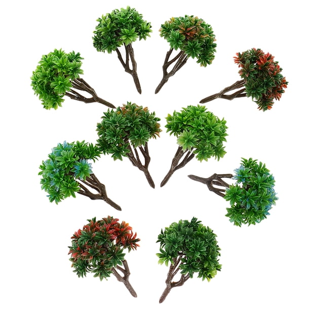 10 Piezas De árboles En Miniatura Modelos De Plástico De 7 Cm Para Diseño De Bricolaje Modelo De Paisaje Ferrocarril Escala 1: 150 Sunnimix Árbol modelo