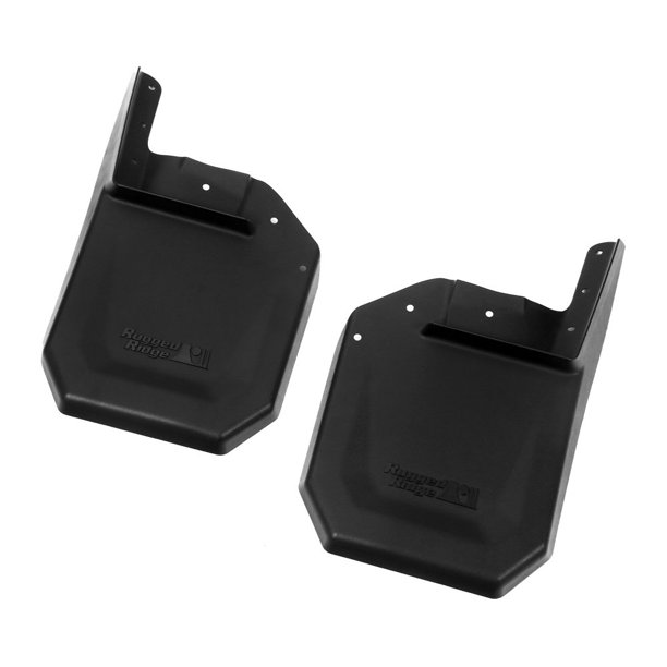 Rugged Ridge 11642.11 Mud Flaps For Jeep Wrangler (JK), Black Plastic