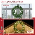 thumbnail image 5 of SamyoHome 48in Pre-lit Christmas Wreath, Lighted Artificial Garland with Dual-Tone LEDs for Door Wall Decor, Light Green, 5 of 9