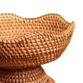 thumbnail image 6 of Woven Fruit Basket, Footed Fruit Basket, Table Centerpiece, Rattan Fruit Bowl, Food Snack Serving Basket for Makeup, Countertop Sundries Bathroom small, 6 of 8