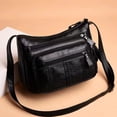 thumbnail image 1 of Bolso de hombro para mujer Cuero de PU Bolsillo con cremallera múltiple Correa ajustable Monede MABOTO Bolso de hombro de mujer, 1 of 7