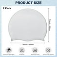 thumbnail image 3 of Uxcell Gorro de Natación de Silicona en Paquete de 2 para Mujeres y Hombres, Sombrero de Natación Impermeable No Deslizante Duradero [Plateado], 3 of 6