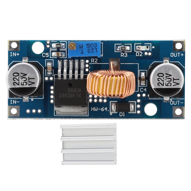 Módulo reductor CC-CC compacto XL4015, entrada de 4-38 V, salida de 5 A, indicador LED de alta potencia, convertidor reductor ajustable