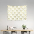 thumbnail image 4 of Bingfone White And Gold Geometry Tapestry Wall Hanging Decor for Living Room Bedroom Dorm Classroom Office Decor 29x37 Inch, 4 of 8