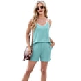 thumbnail image 3 of Women 2 Pieces Summer Clothes Set Outfit Green M, 3 of 9