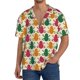 thumbnail image 1 of Fotbe Colorful Frogs Camisa Estampada de Manga Corta para Hombre, Casual de Verano, Estilo Playero, Sin Arrugas-3X-Large, 1 of 5