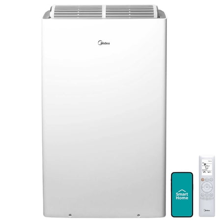 Midea (12000 BTU DOE) 550 sq ft Portable Air Conditioner, White