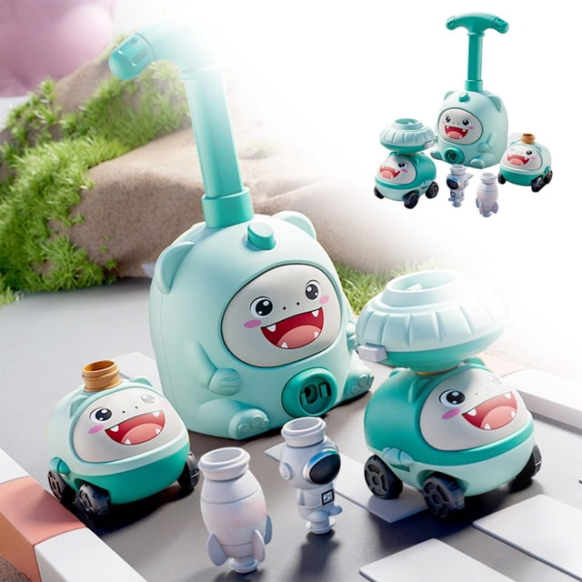Animal Balloon Powered DIY Toy Car Set - Build-Your-Own Balloon Car Set, Figurines, Educational Aerodynamic Fun
