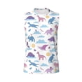 thumbnail image 6 of Lsque Dinosaur Print Men's Cotton Blend Sleeveless Muscle Shirts (S-3XL)- Moisture Wicking, Odor Protection, UPF 30+,Large, 6 of 8
