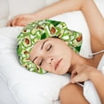 thumbnail image 6 of Yiaed Avocado Green Striped Print Satin Bonnet Silk Bonnet Hair Bonnet for Sleeping Hair Bonnets, 6 of 6