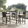 thumbnail image 2 of Modway Tabouret de Bar en Rotin pour Extérieur Marron et Beige (Ensemble de 4), 2 of 5