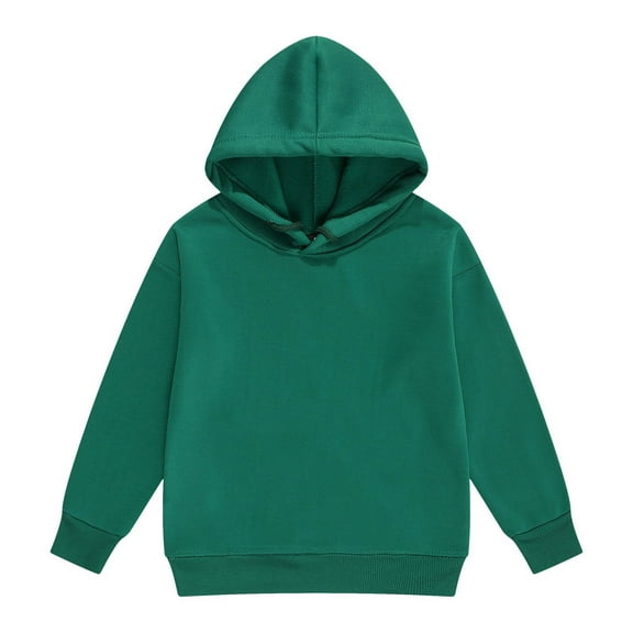 uvwlwu Hoodies for Girls & Sweatshirts Long Sleeve Pullover Solid Casual Outerwear Cozy Lined Hooded Sweater For Toddler To Teen(Size:3-4 Years)