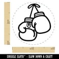 thumbnail image 2 of Boxing Gloves Hanging Self-Inking Rubber Stamp Ink Stamper - Pink Ink - Mini 1/2 Inch, 2 of 7